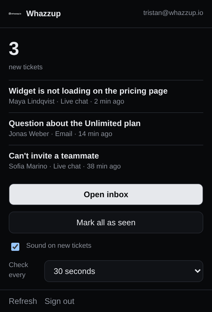 Chrome extension for faster answers